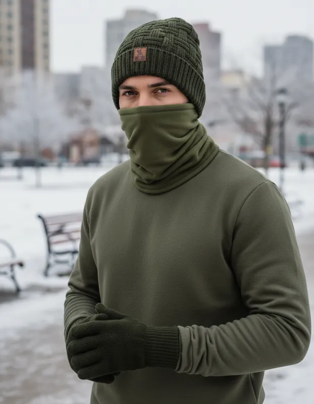 Combo Térmico Unisex: Gorro, Bufanda, Guantes - Image 4